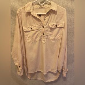 Pink Quarter Button Up
